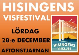 Affisch Hisingens visfestival. Lördag 28 december. Plats: Aftonstjärnan.